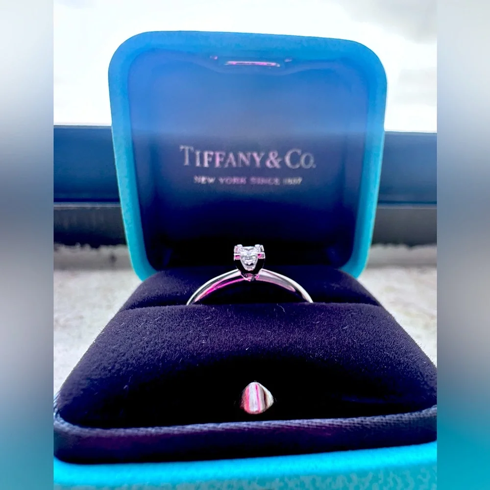 Tiffany&Co Platinum Princess Cut Diamond ring